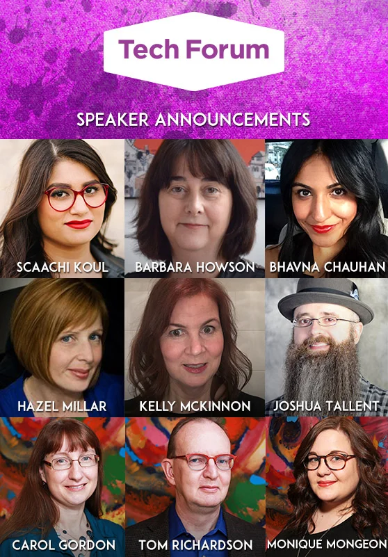 Photos of the speakers.