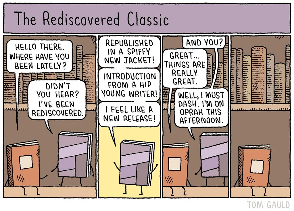 "The Rediscovered Classic" by Tom Gauld