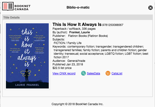This is How It Always Is by Laurie Frankel on Biblio-o-matic