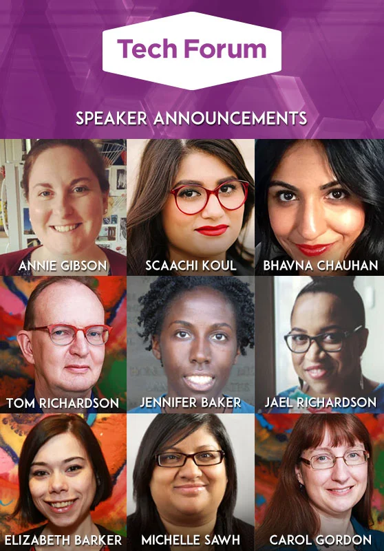 Photos of Tech Forum speakers.