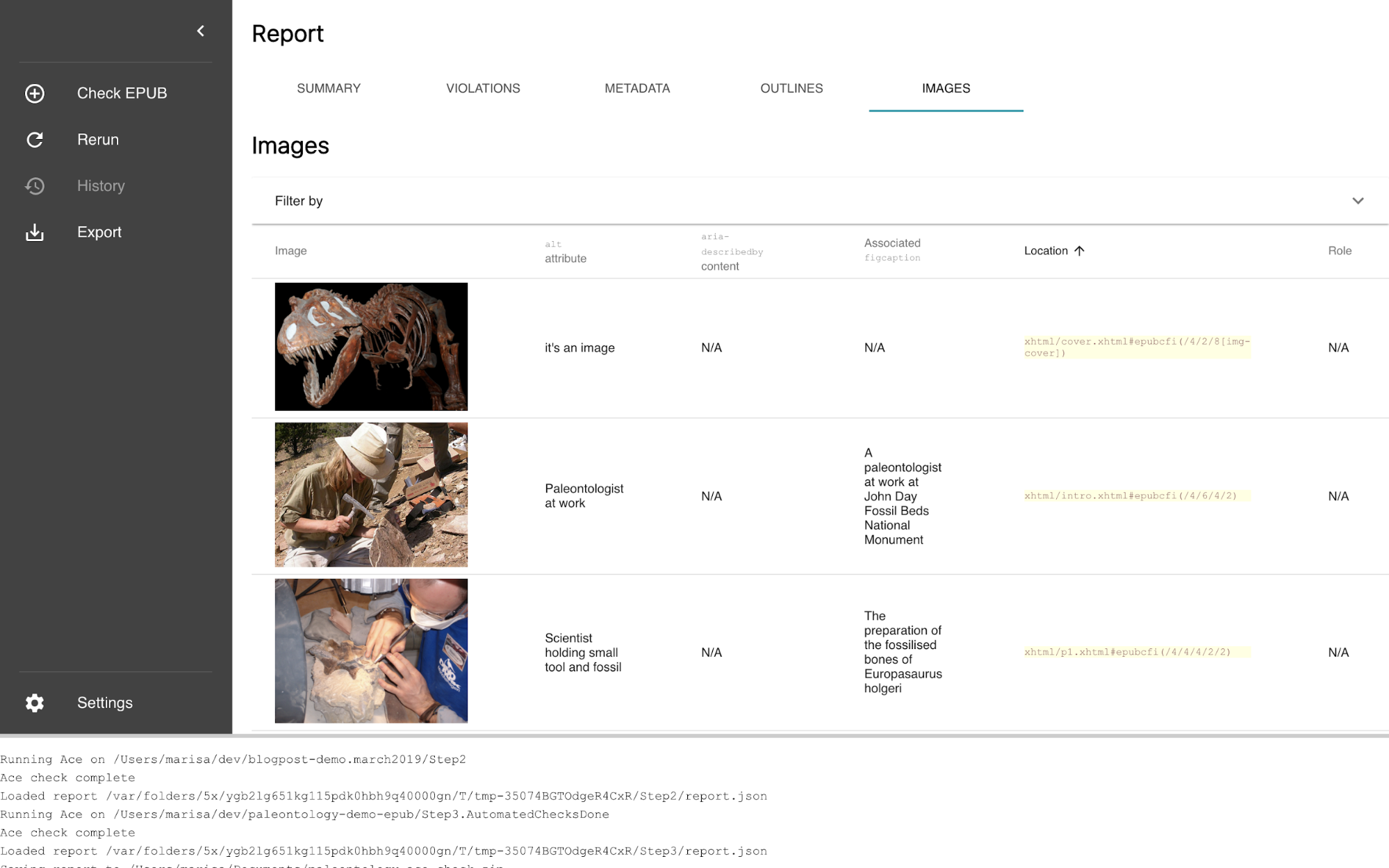 I’m going to keep my Ace Images tab open so I can skim the images list while I verify what SMART is asking about how I use alt and figcaption.