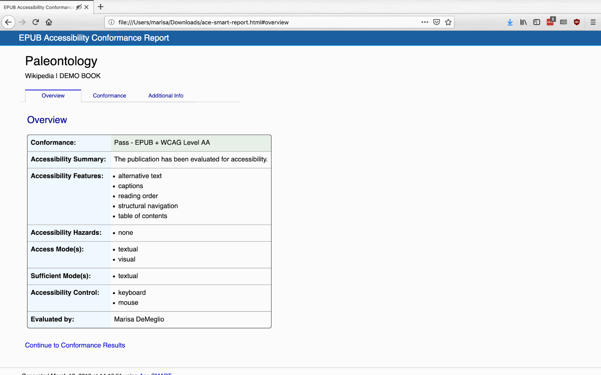 SMART ends by generating a report summarizing your publication’s accessibility.