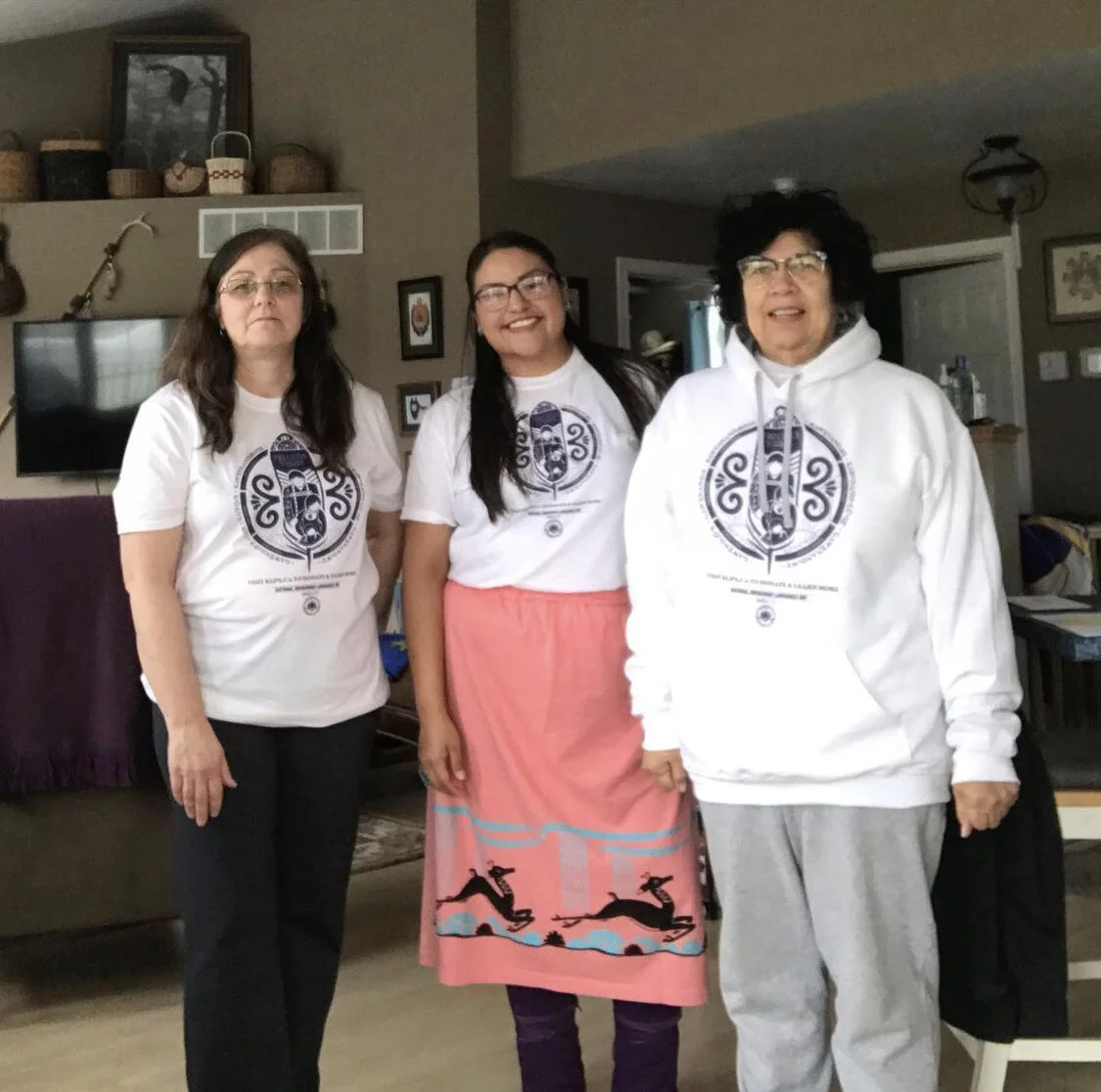 Photo of Rhonda Davis (ONLC Administrative Officer/TBP Layout/Designer), Alexandra Rosetta (TBP Publishing Manager), and Michelle Davis (ONLC CEO) 