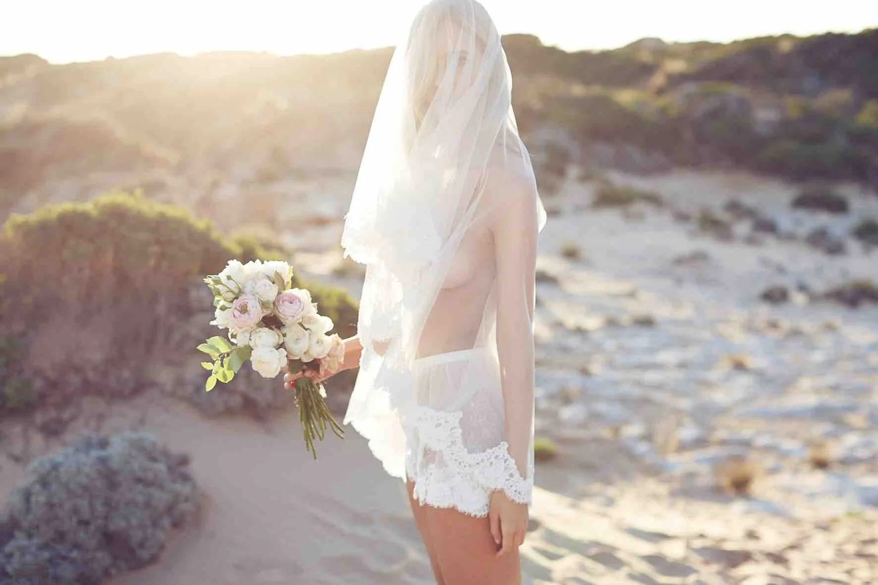 Lost in Love Photography - Wedding Lingerie Side with Veil