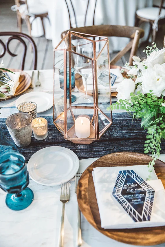 14 Geometric Wedding Table Decor Ideas — the bohemian wedding