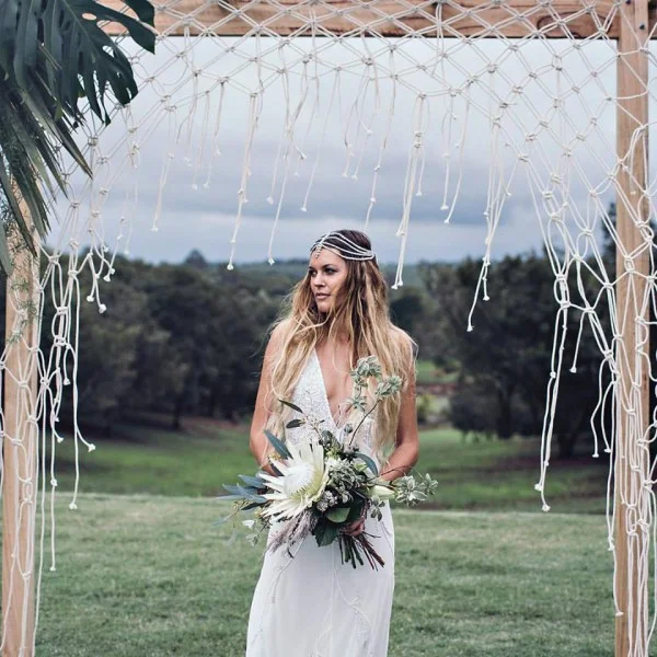macrame wedding dress
