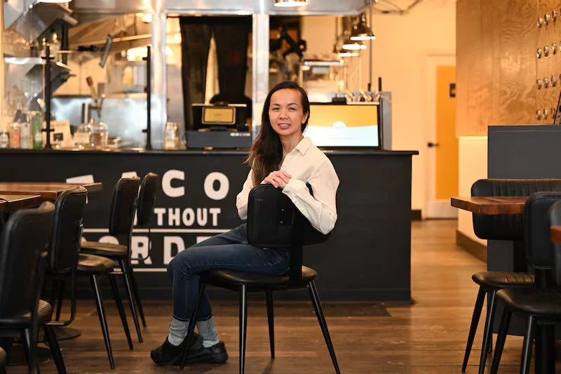 Carolyn Nguyen poses for a photo on Monday, Dec 1, 2025, at Revolution Taco in the Rittenhouse area of Philadelphia
