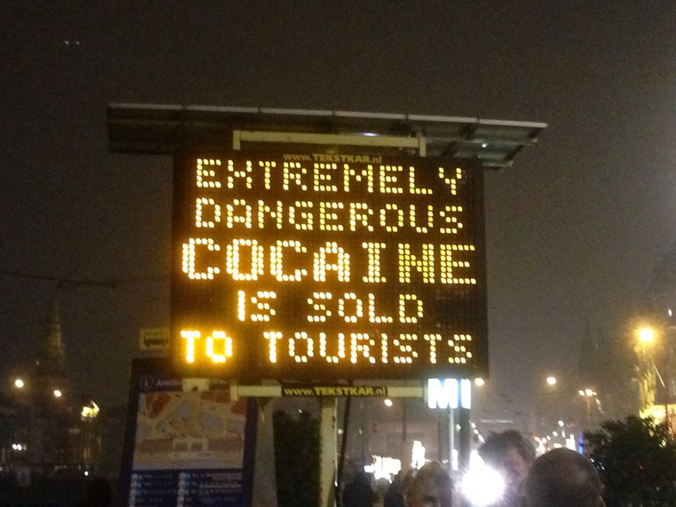 Warning signs in Amsterdam
