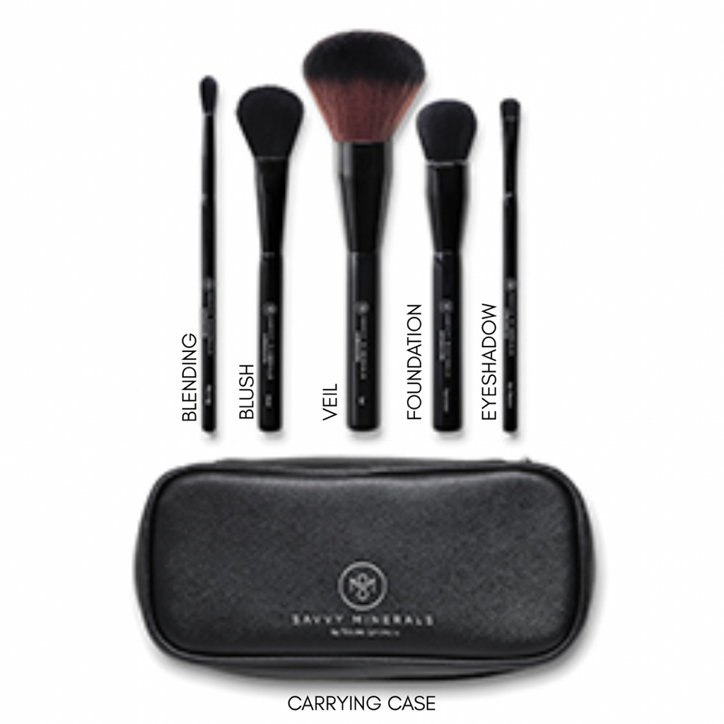 thumbnail image 2 of Young Living Savvy Minerals Foundation Brush – Black, New With Box 2 of 4