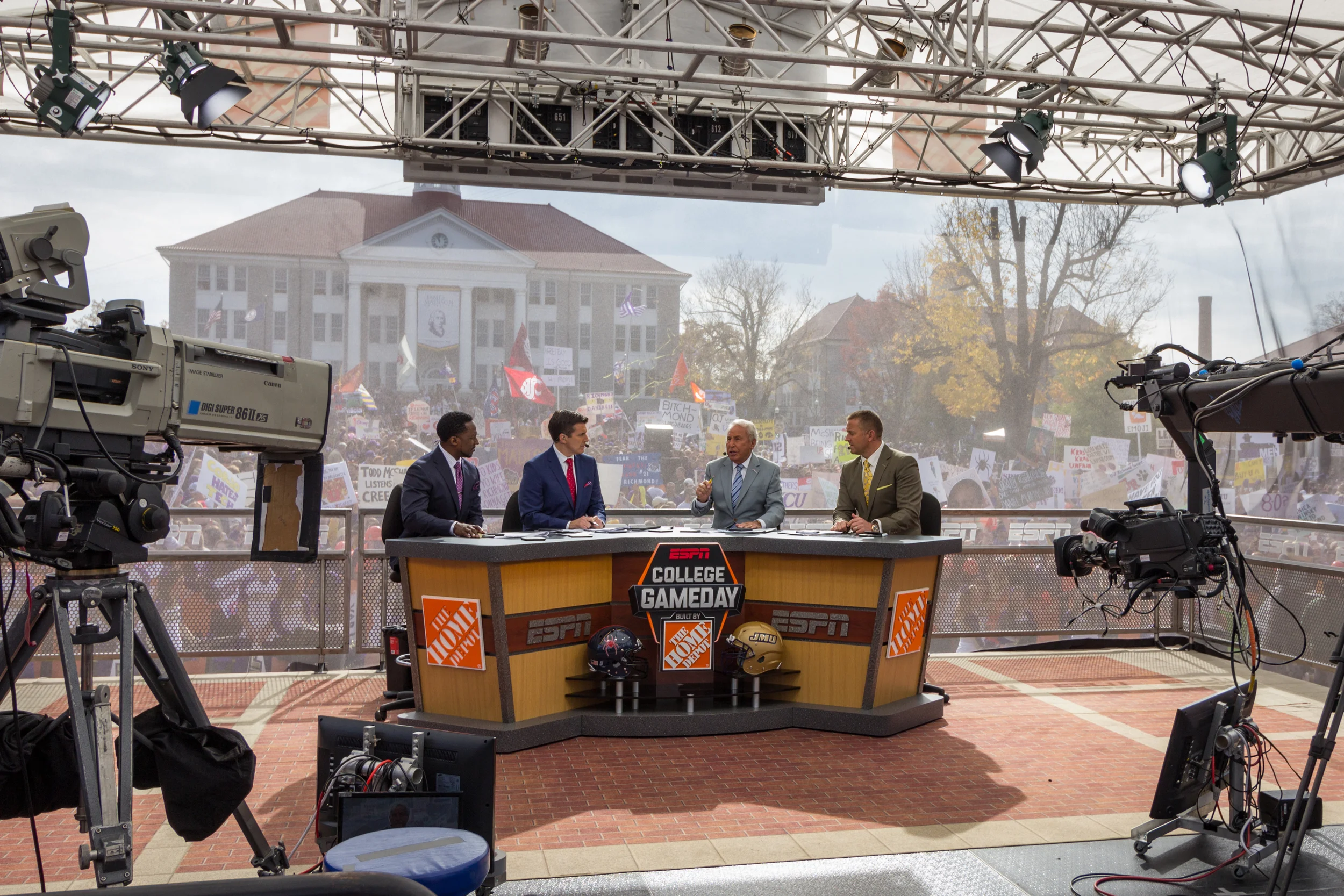 For the first time ever, ESPN's College GameDay is live from James Madison University in Harrisonburg, VA. 