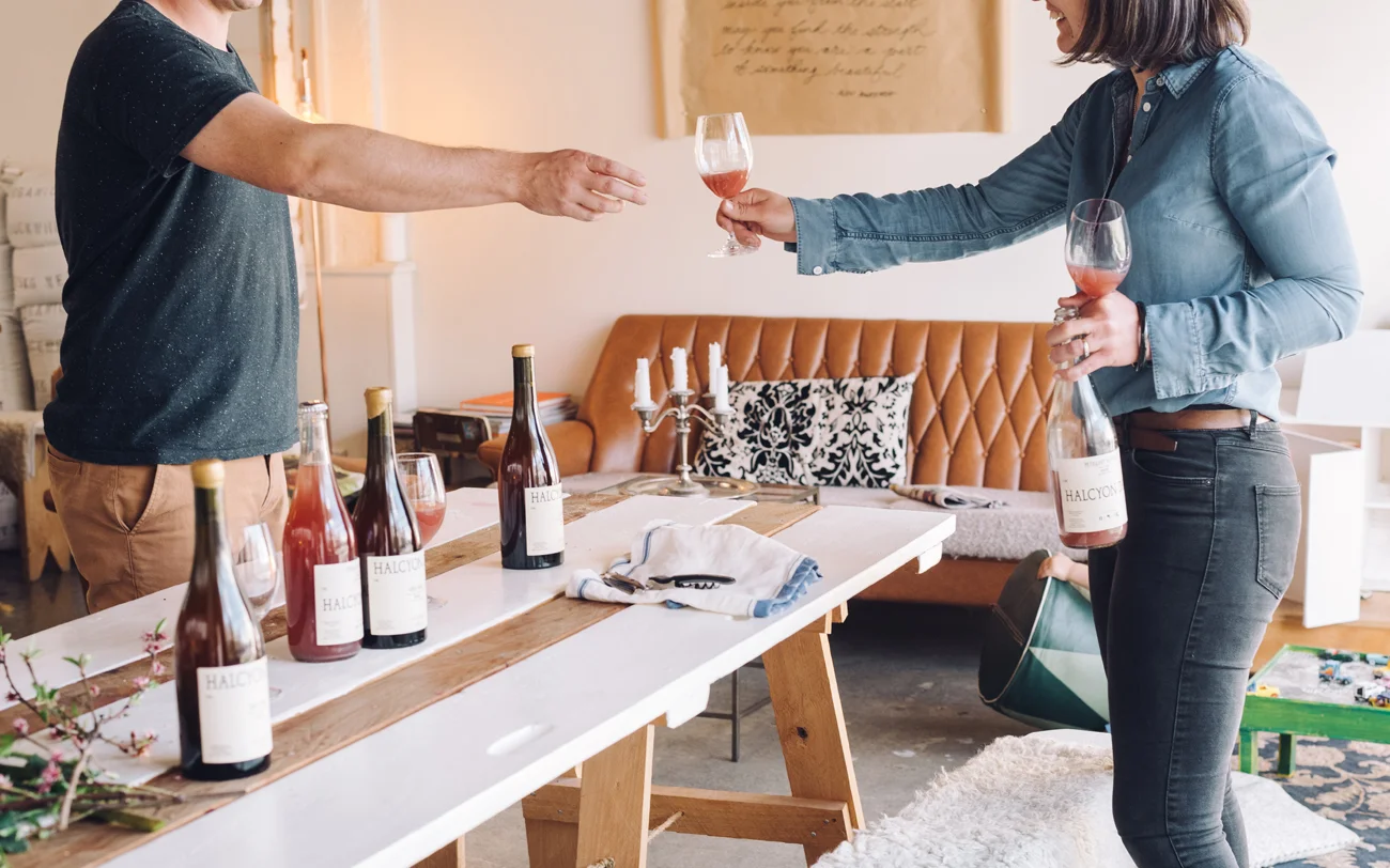 Florence Charvin styled and photographed this lifestyle wine bottles shoot in living room in Hawkes bay