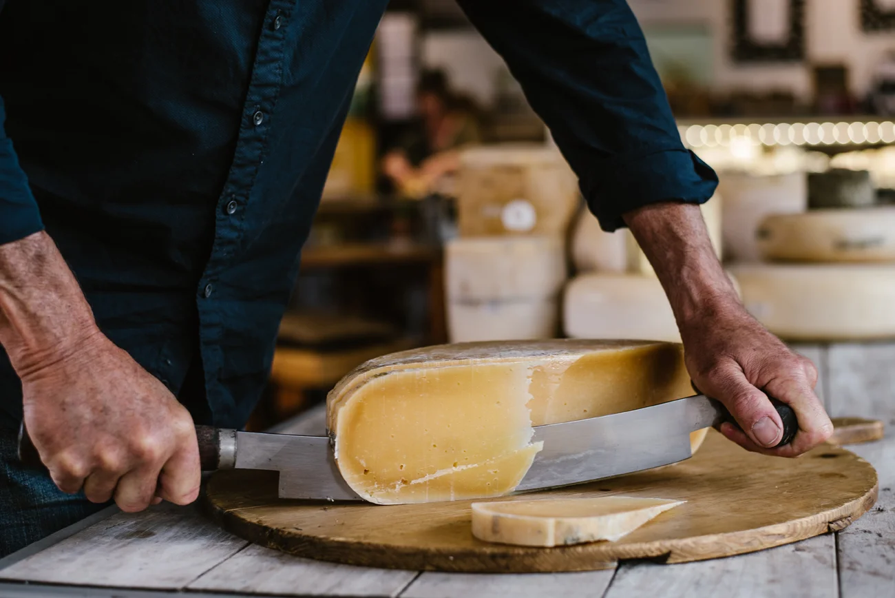 Big round cheese from Origin Earth being photographed by professional photographer Florence Charvin in Hawke's Bay, New Zealand