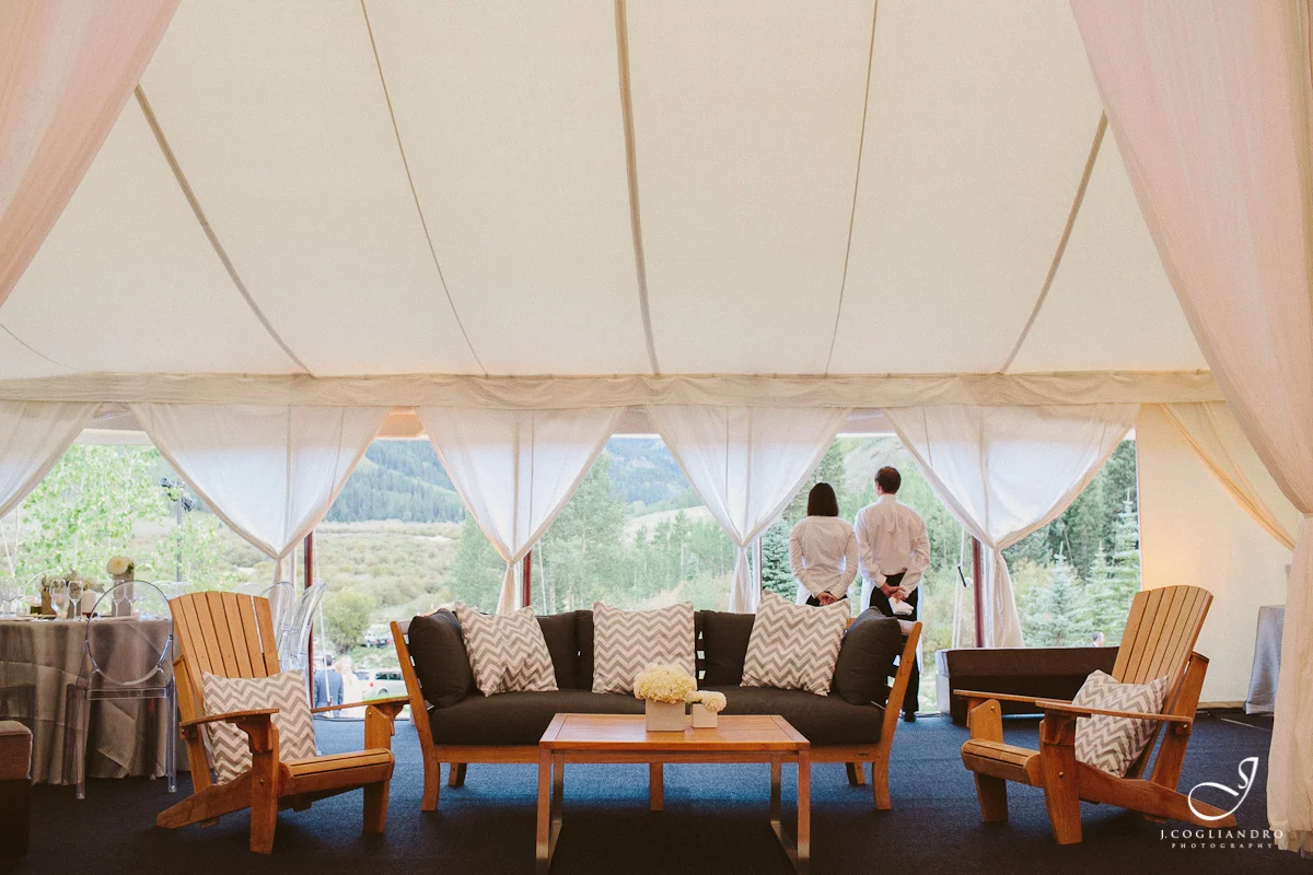 Lounge Seating Area Inside Reception Tent