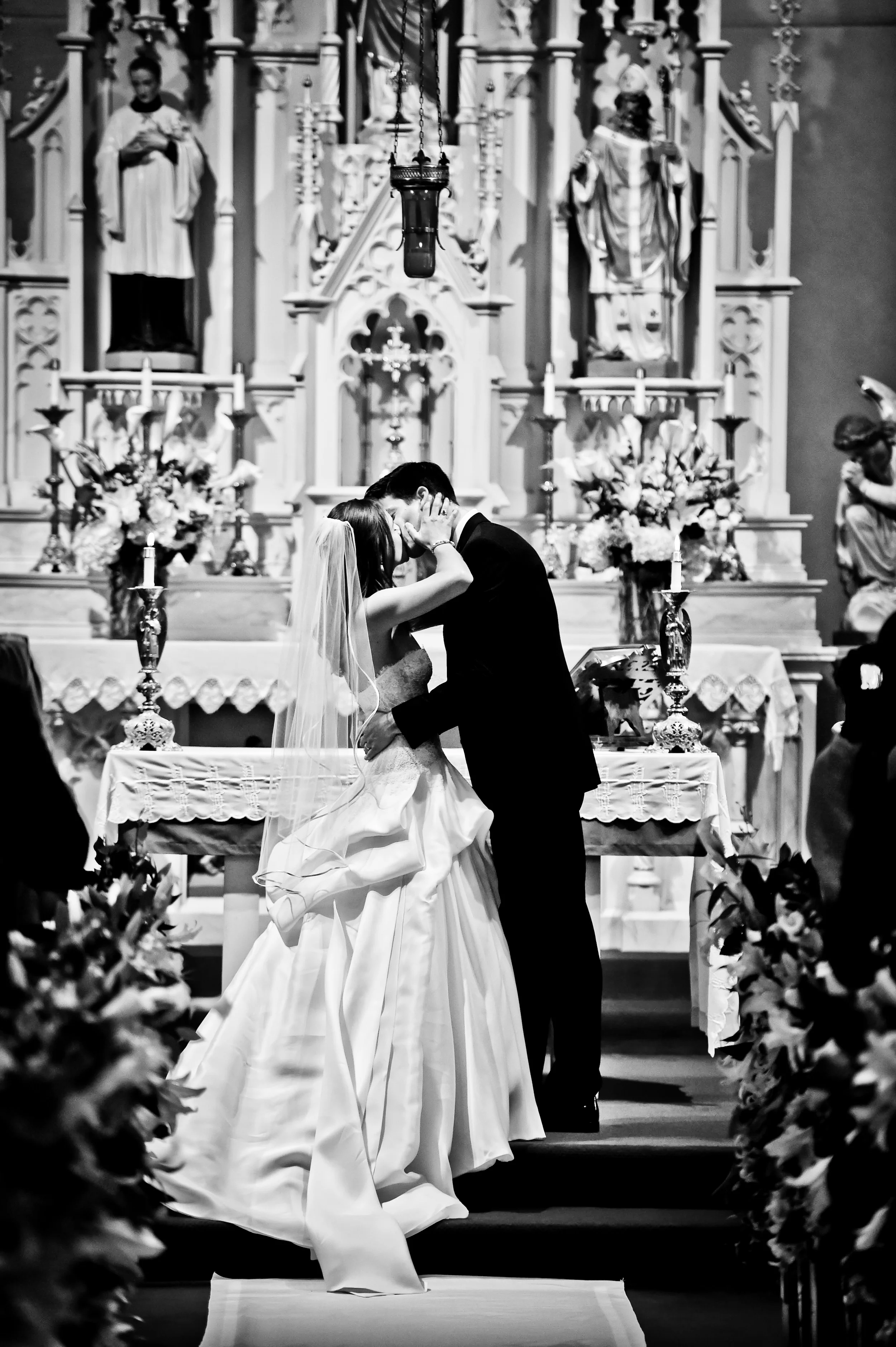 Bride & Groom First Kiss