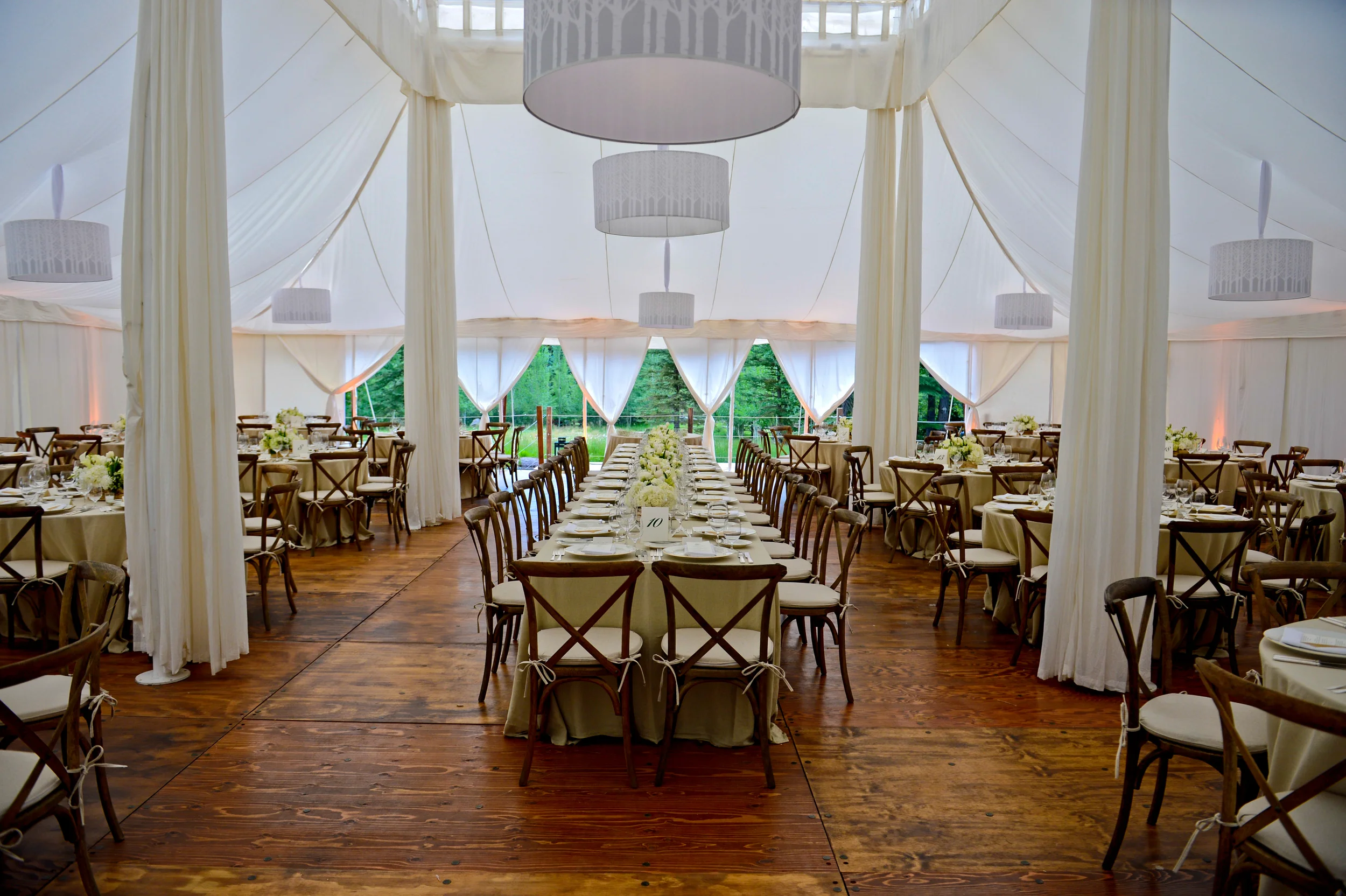 Tented Wedding Dinner Reception