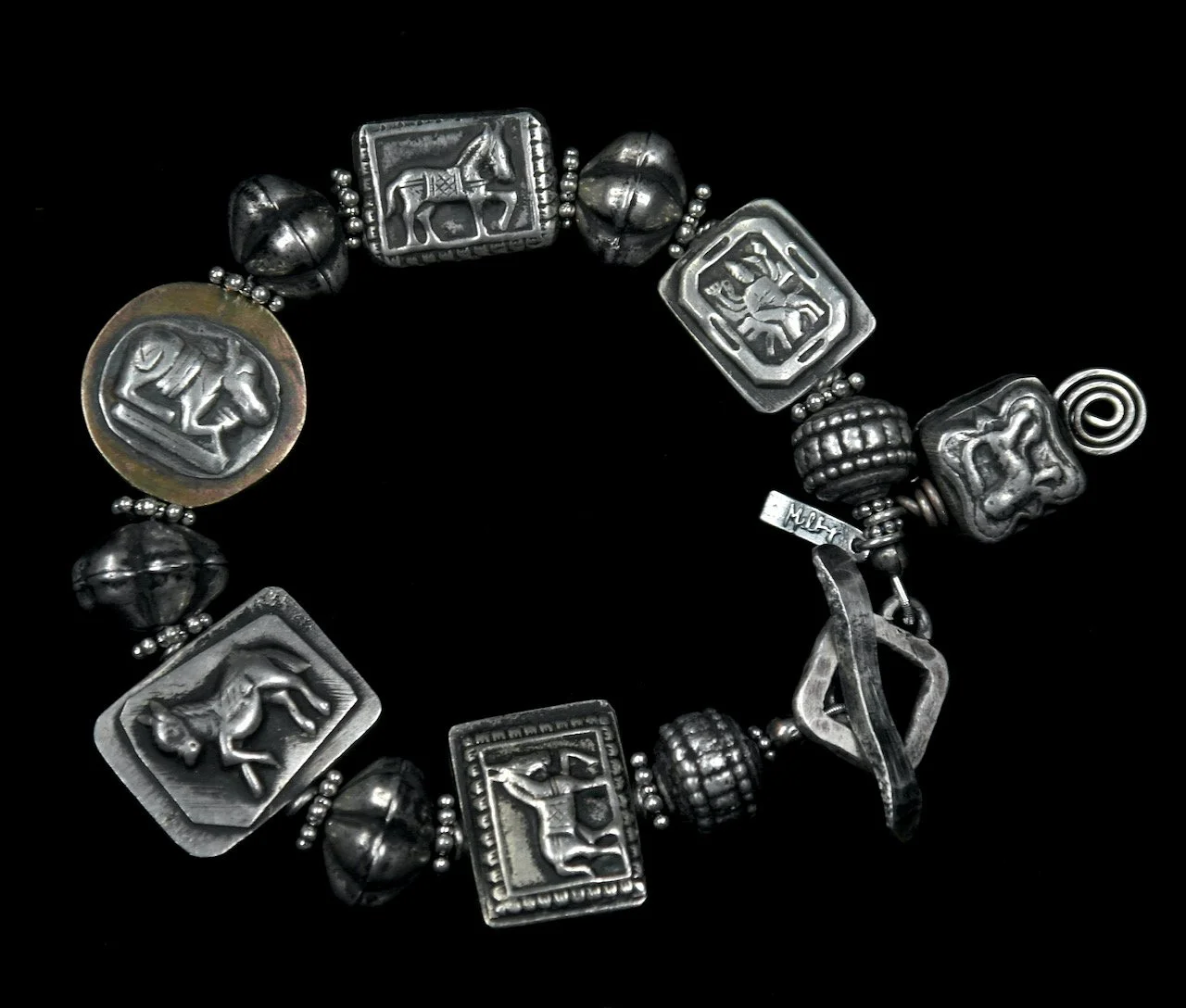 45-1126 Margie Melby Tibetan Silver Beaded Bracelet $495-2.jpeg