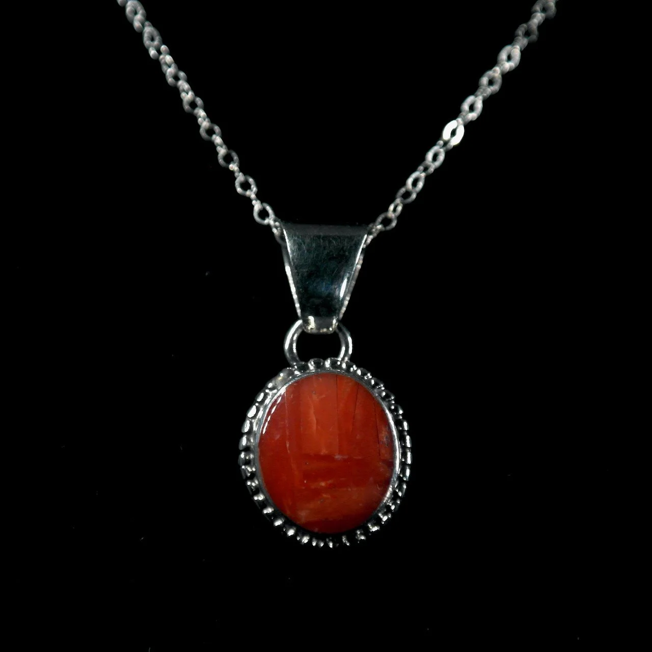 60-823 Coral and Sterling Silver Necklace $275-1.jpeg