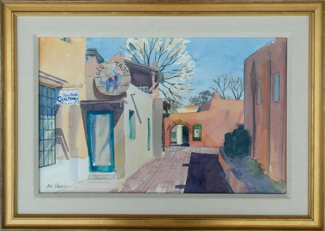 5-15 Ken Daggett %22Terraseina Lane Taos%22 Framed.JPG