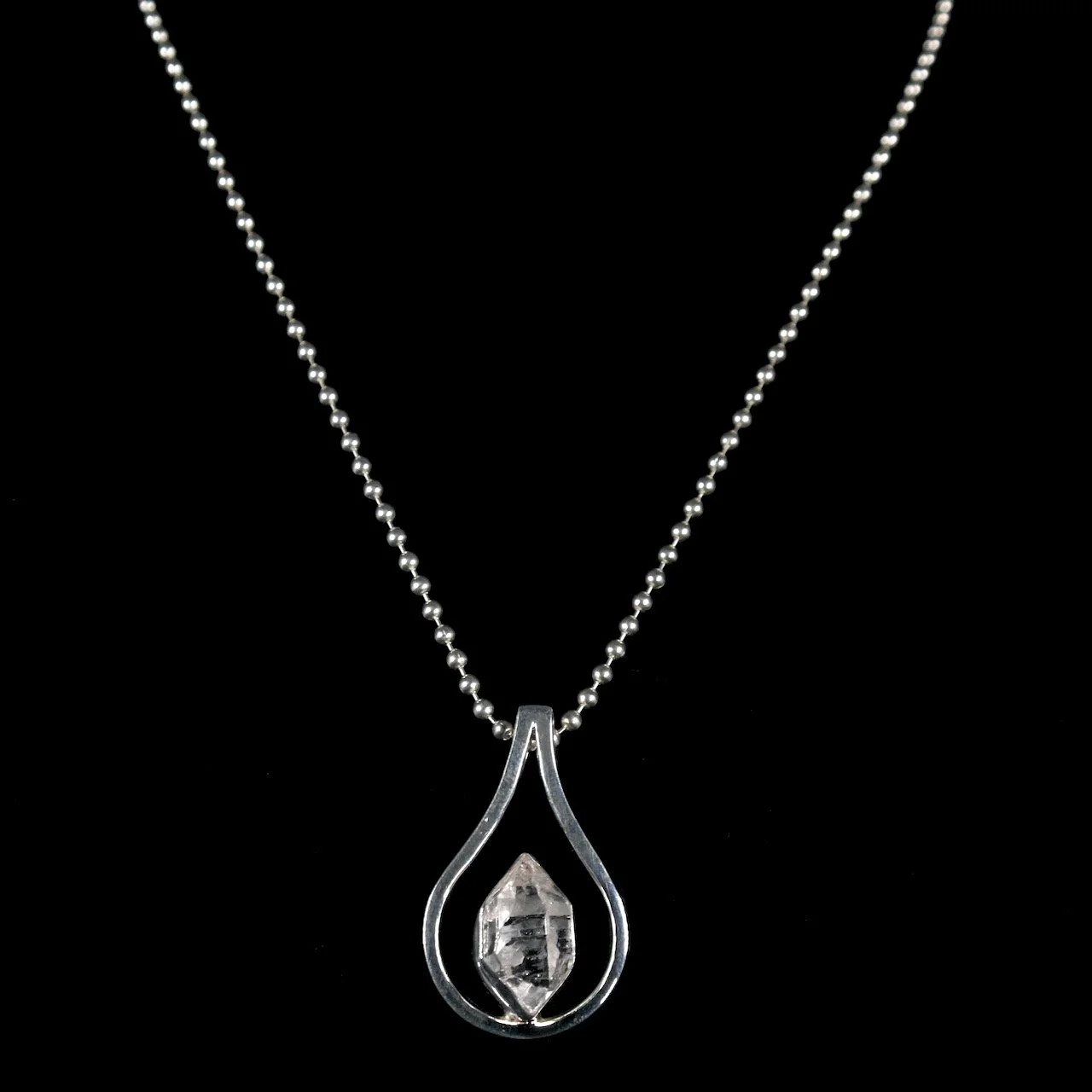 50-1004 Lilly Barrack Sterling Silver with Herkimer Diamond Necklace $450.jpeg