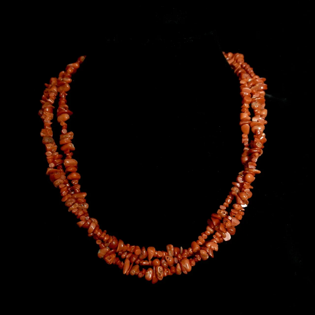 100-40 3 Strand Mediterranean Coral Necklace $798.jpg