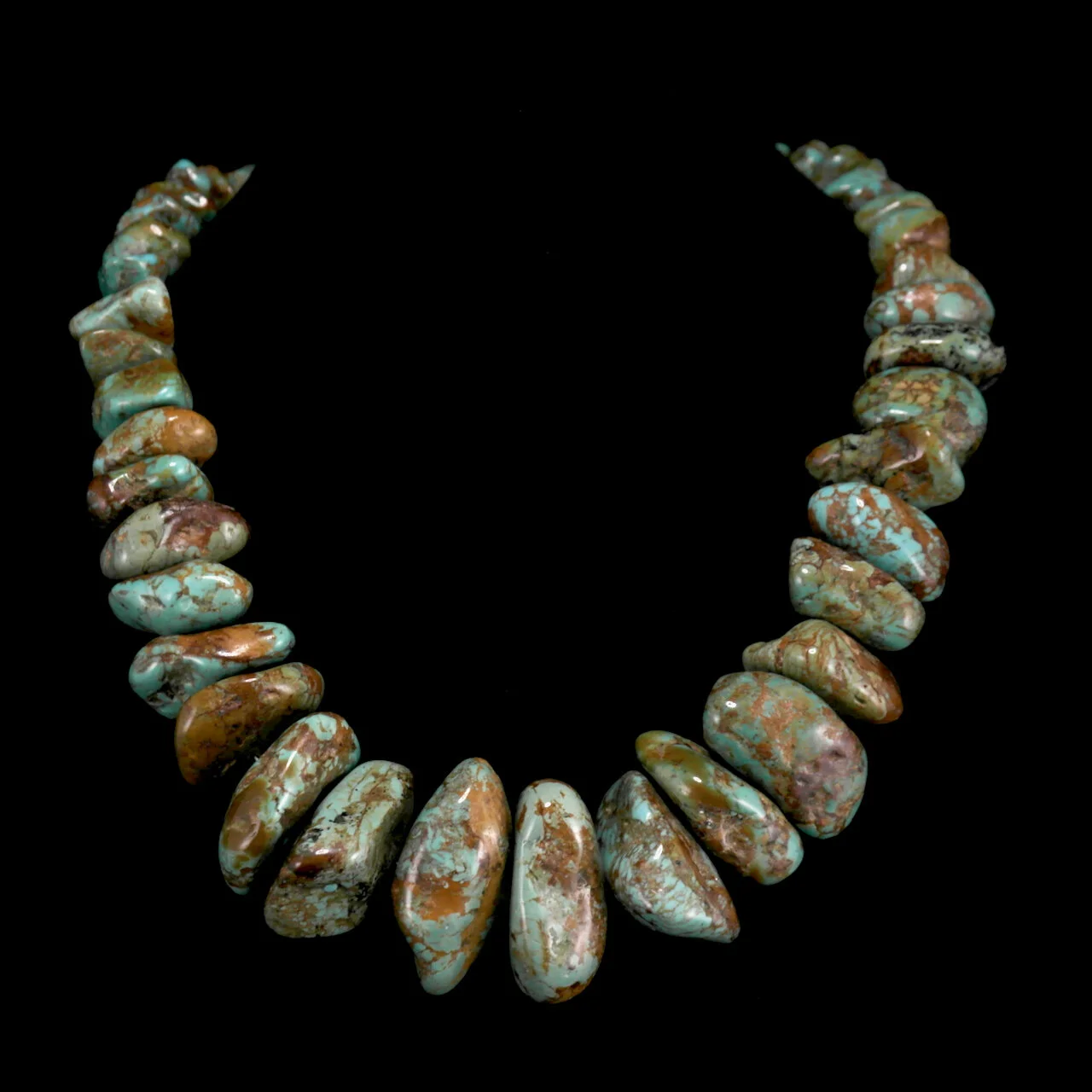 78-130 Handmade Sterling Silver wtih Chunky Turquoise Necklace $750.jpg