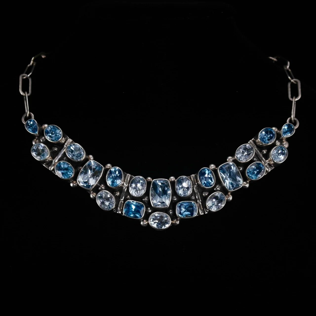 60-437 London Blue and Swiss Blue Topaz Necklace:Earring Set $1698-2.jpg