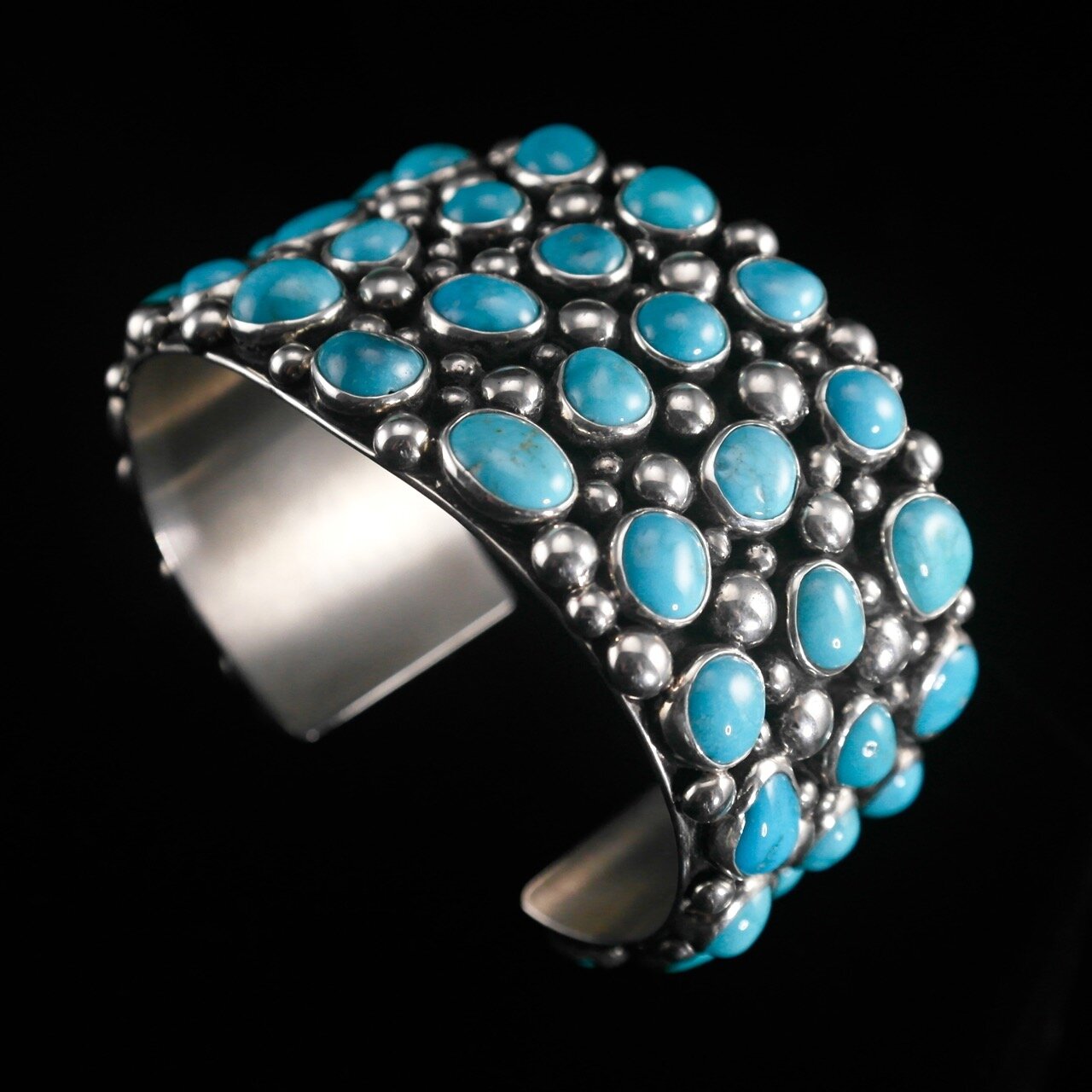 Princess Kylie Simulated Turquoise Bangle 925 Sterling Silver