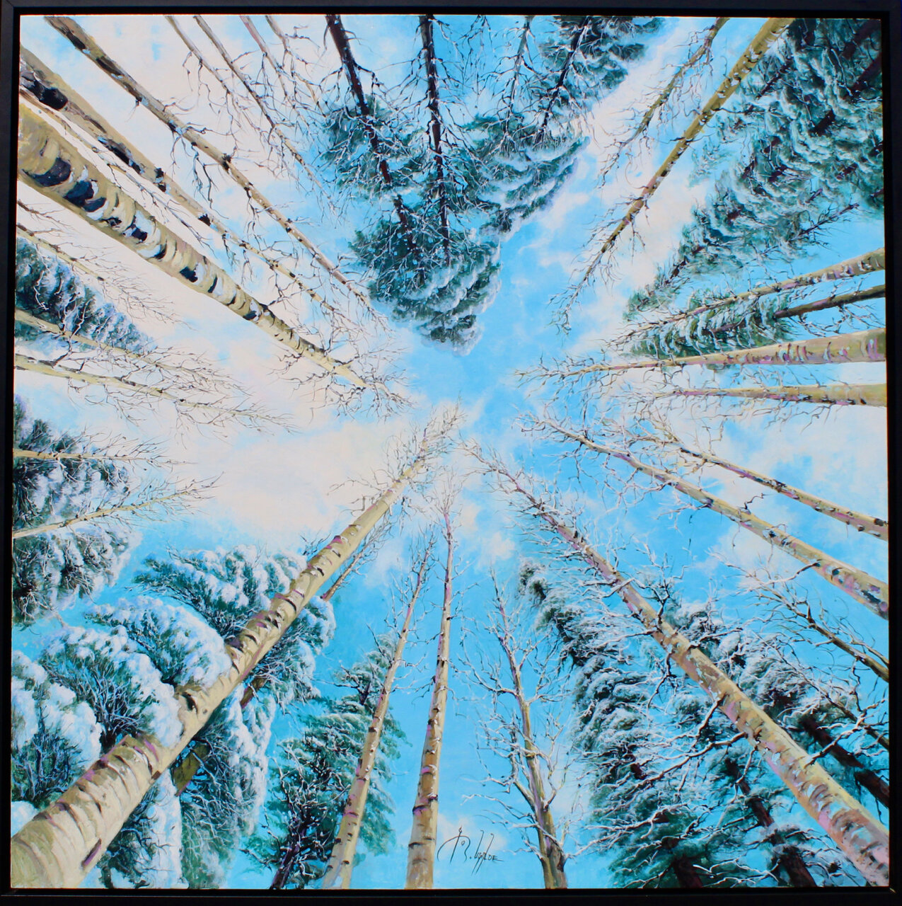 115-85 Roberto Ugalde %22Winter in the Pines%22 $5400-frame.jpg