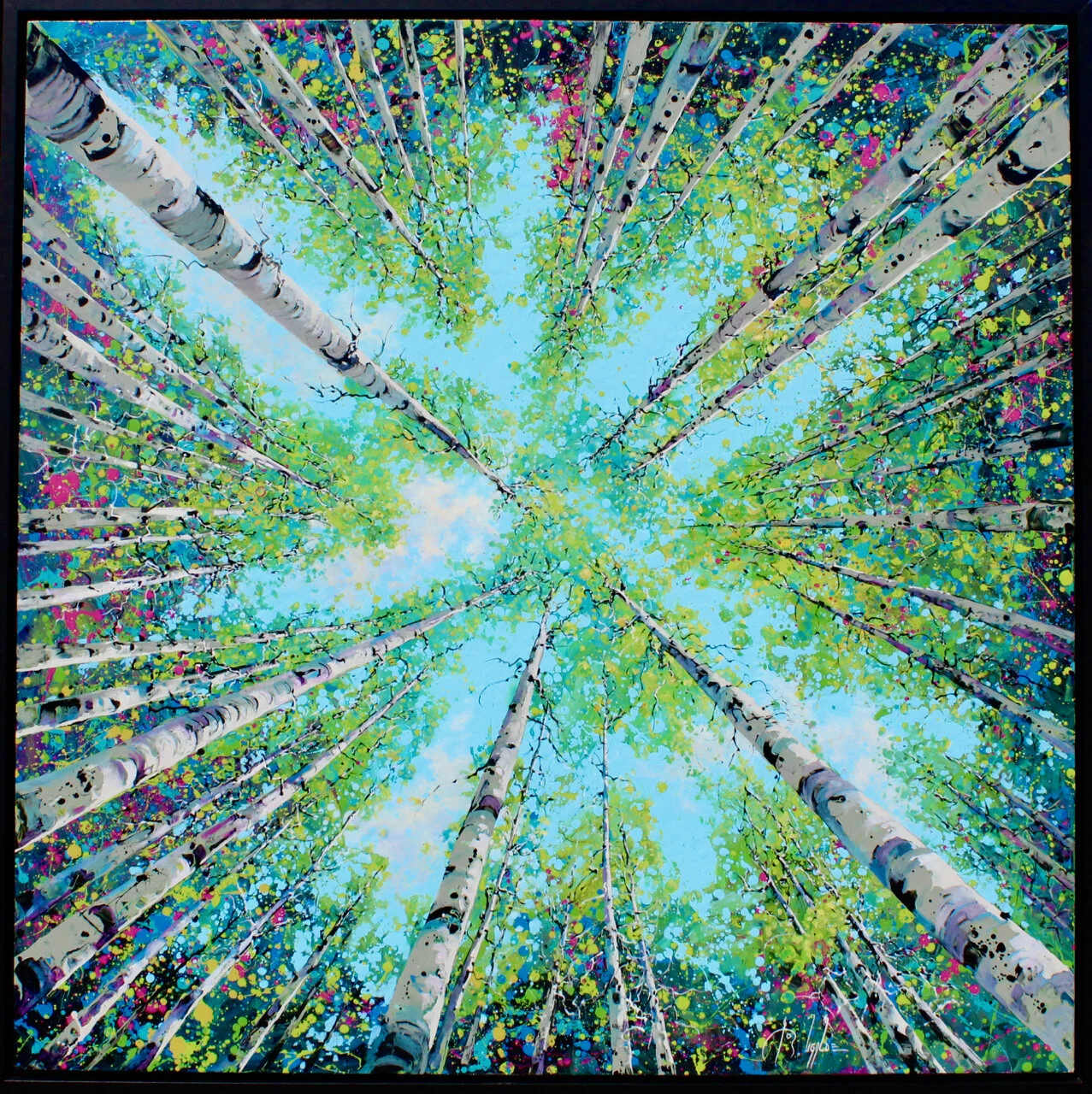 115-80 Roberto Ugalde %22Up View in Spring%22 $5400 Framed.jpg