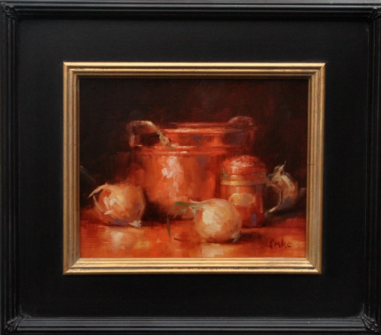 10-214 Denise Imke %22Onion Soup $850 framed.jpeg