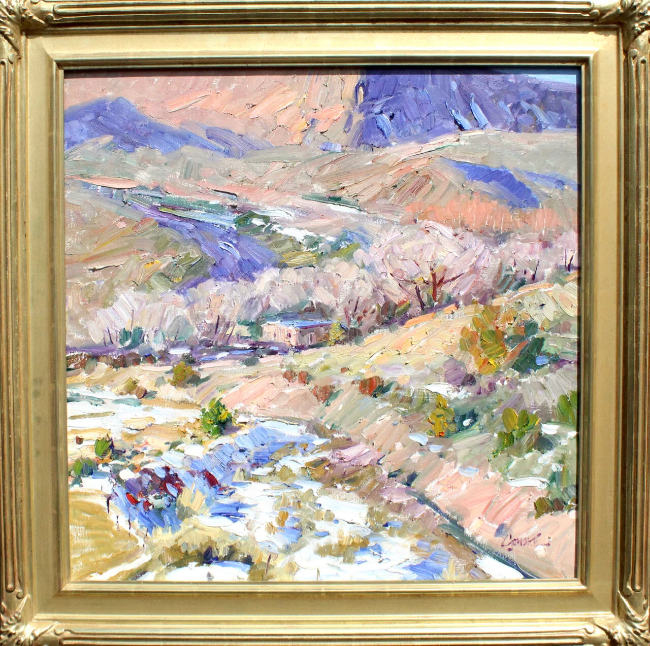 9-77 Walt Gonske %22Arroyo at Pilar, NM%22 $10,500-framed.jpg