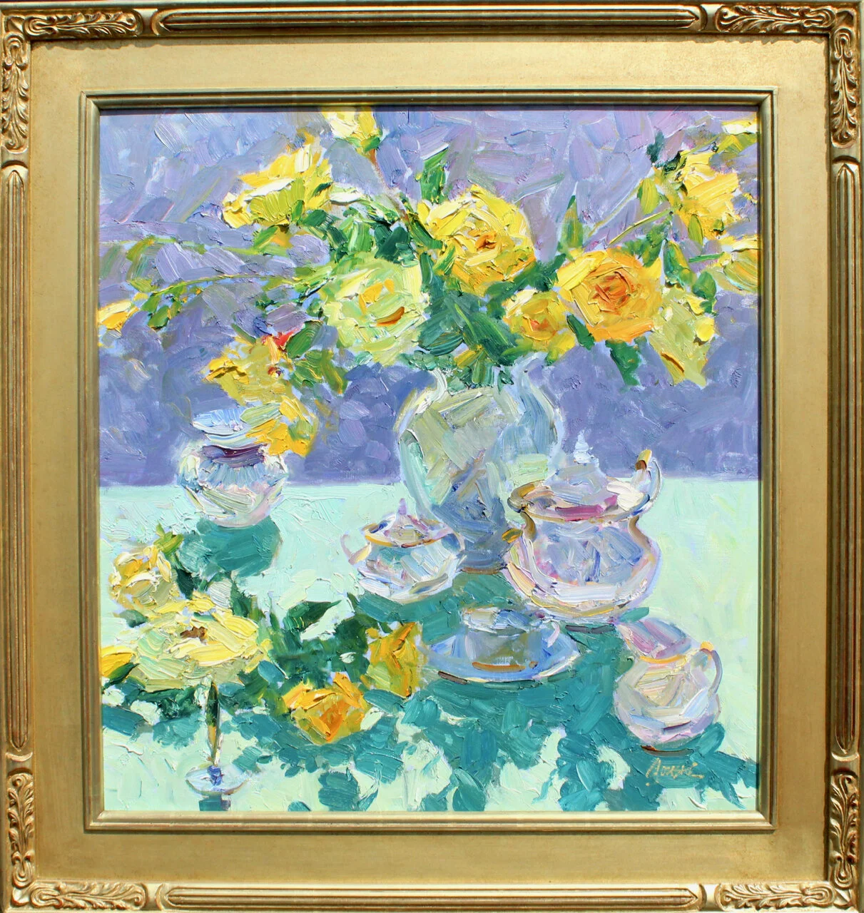 9-74 Walt Gonske %22Summer Yellow Teas%22 $15000-framed.jpg