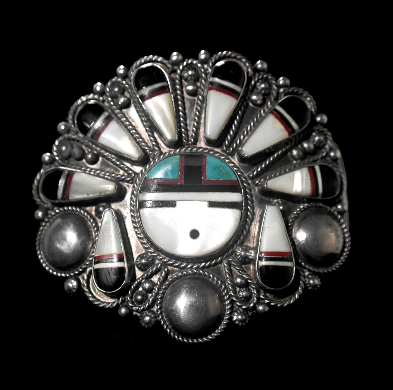 78-157 Inlay Zuni 1950's Cuff Bracelet $2900.jpg