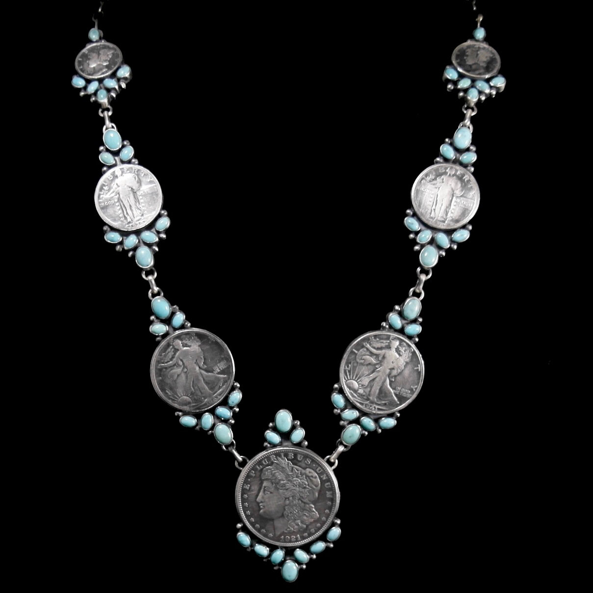 61-469 SS Turquoise 7 Coin Necklace $3695 .jpg