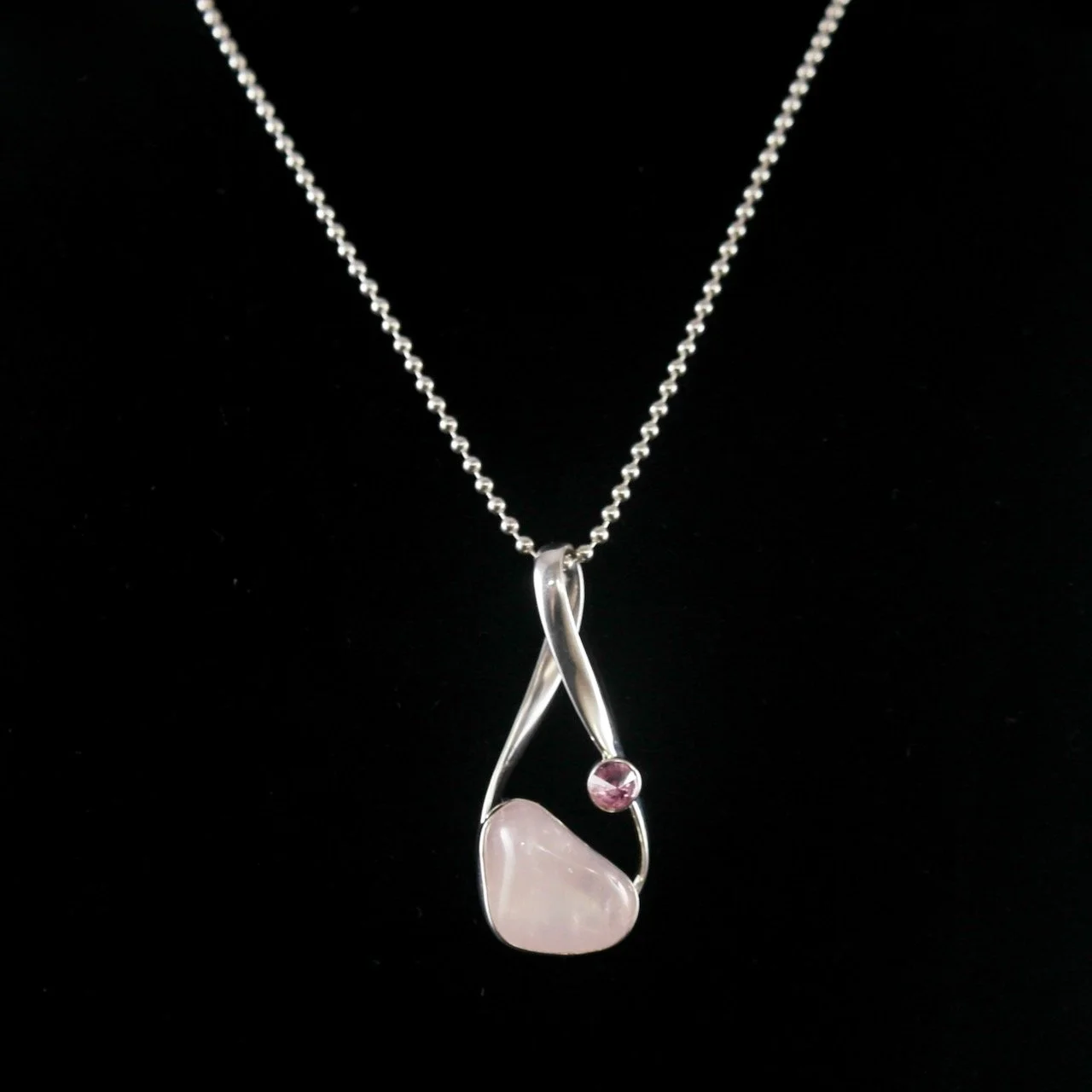 50-674 SS with Rose Quartz Necklace $250.jpeg