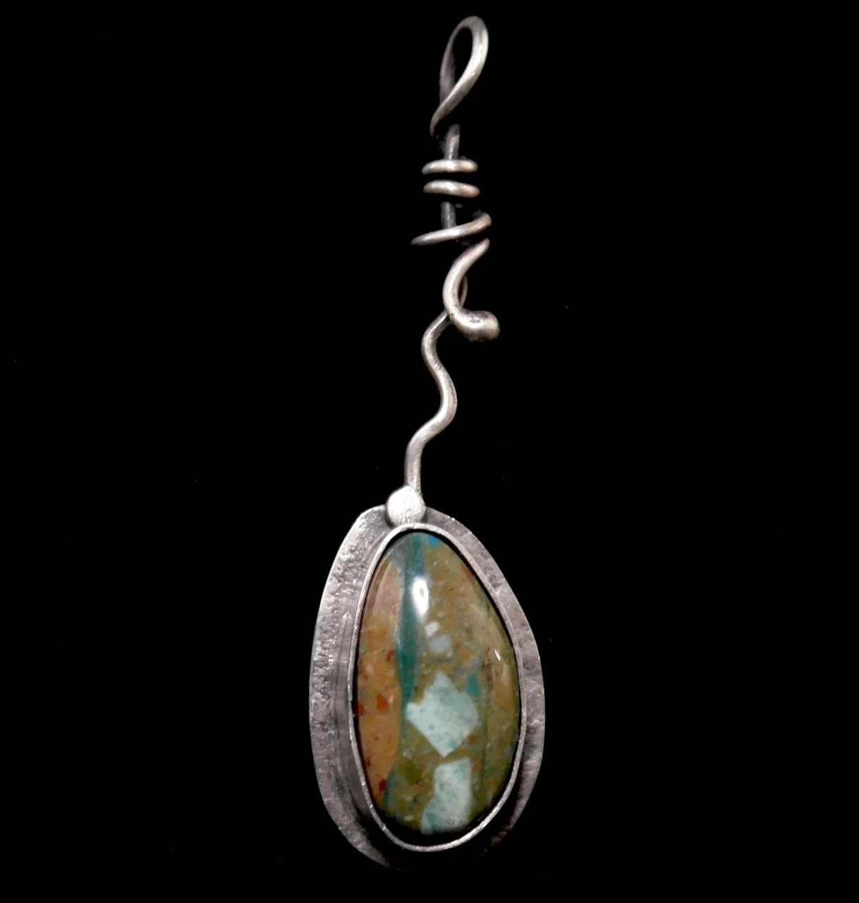 45-665 Margie Melby Fine Silver and Zolsitie Pendant $148.jpeg
