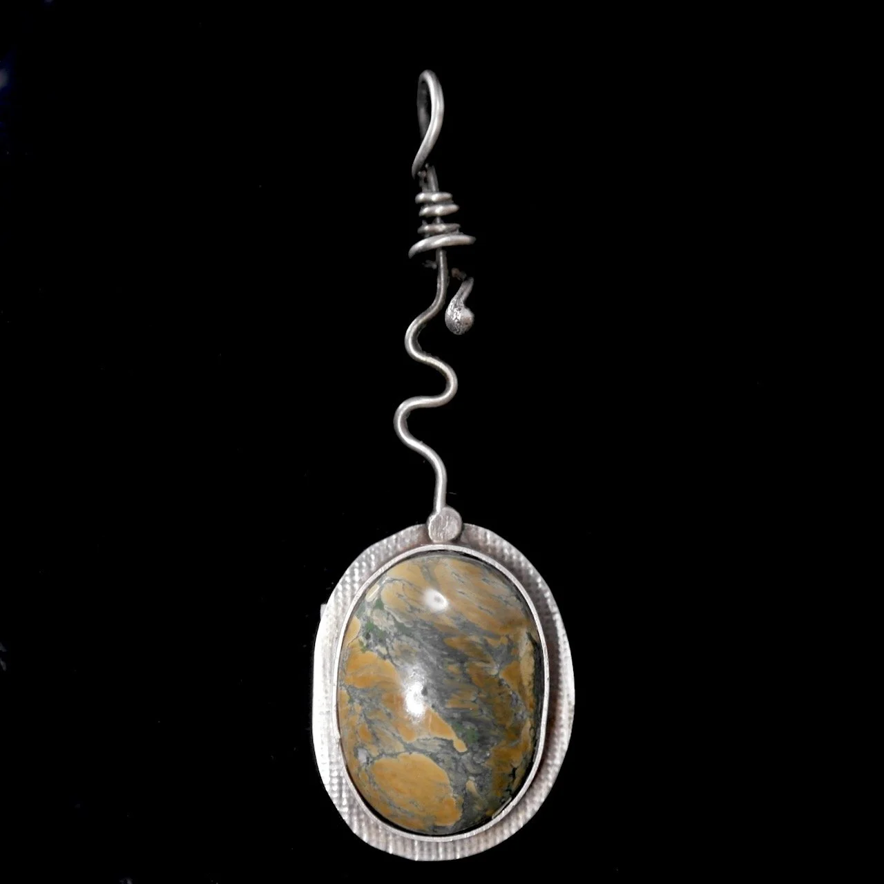 45-683 Margie Melby Fine Silver and Mustard Jasper $138.jpeg