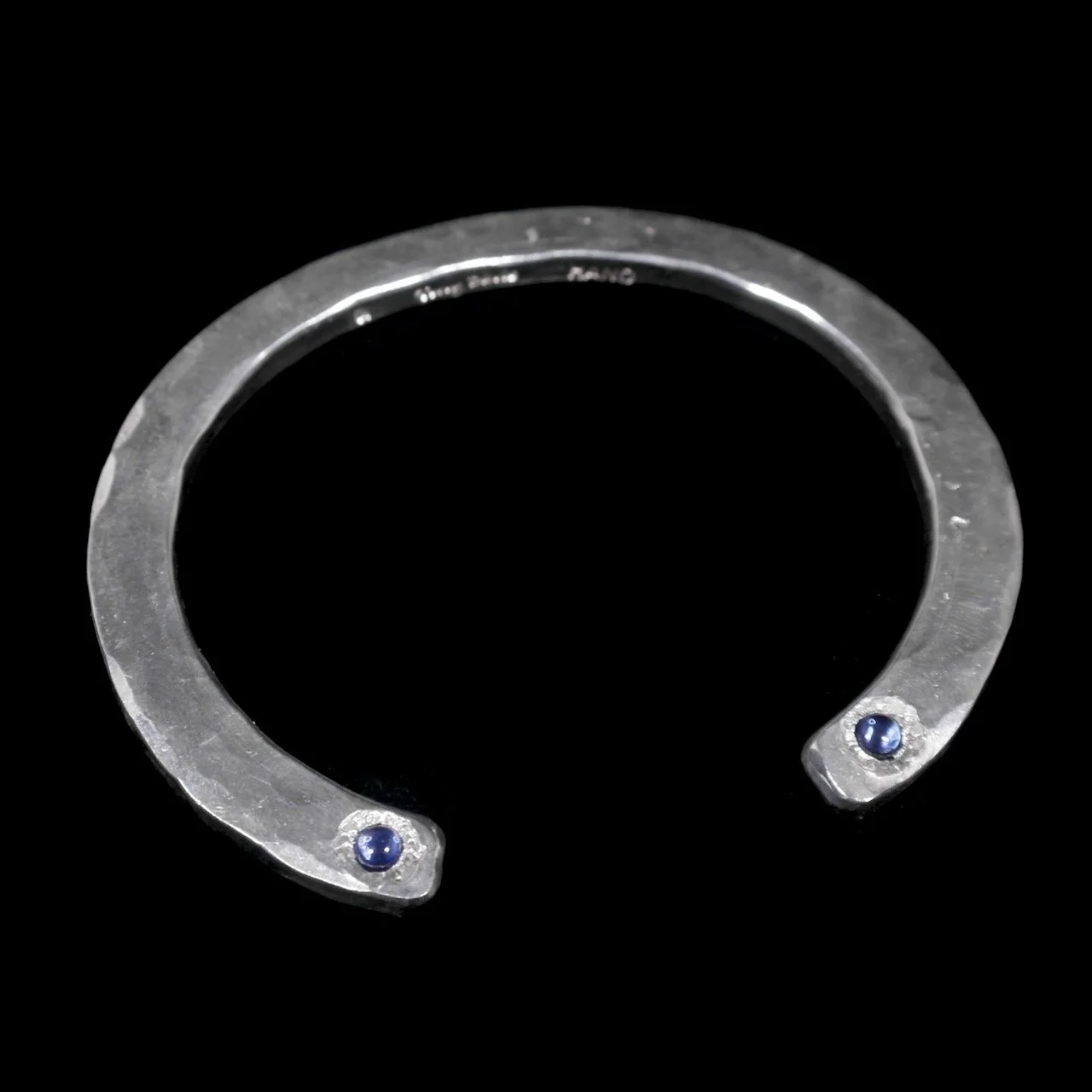 56-941 Tony Davis Ingot Silver with Sapphire Cuff Bracelet $698 a.jpeg