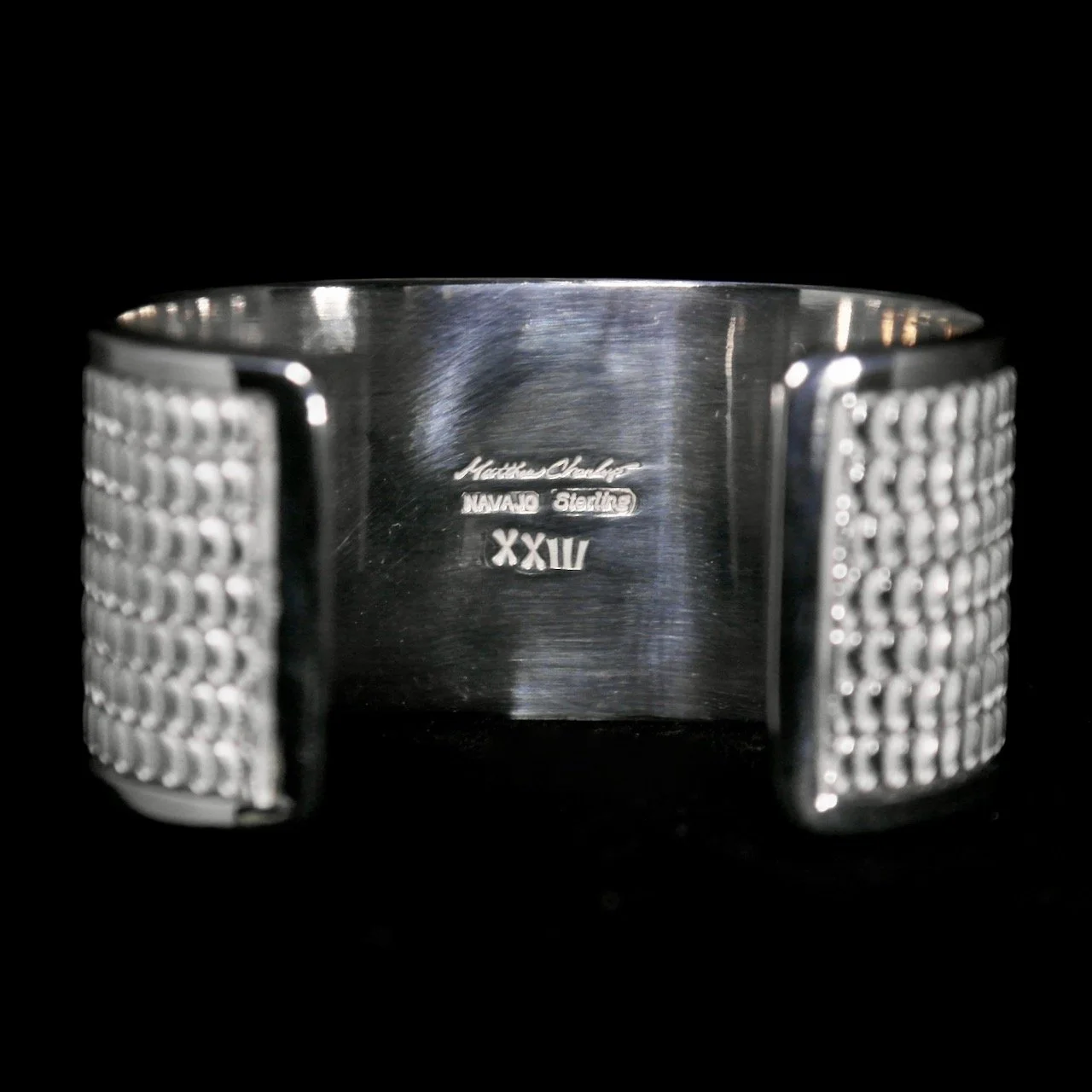 61-528 Sterling Silver with Turquoise Cuff Bracelet $2495-back.jpeg