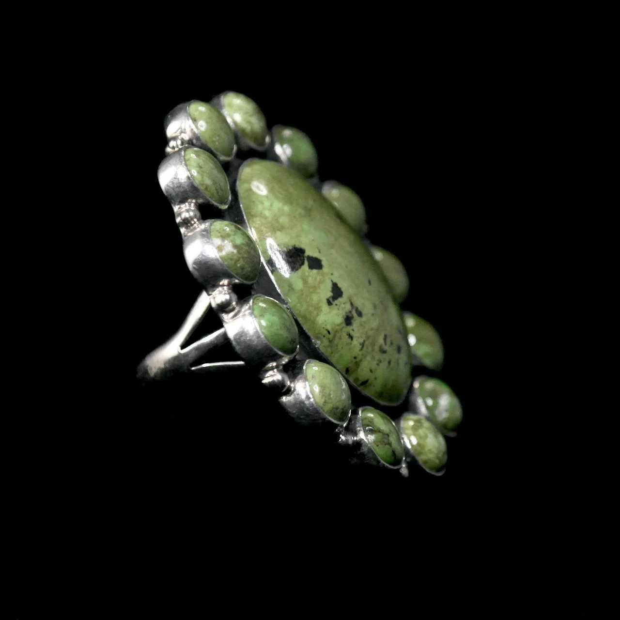 60-671 Silver with Gaspeite Flower Ring $798.jpeg