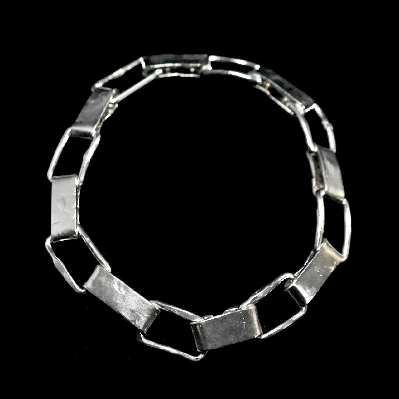 56-1241 Ingot Silver Bar Link Bracelet $345..jpeg