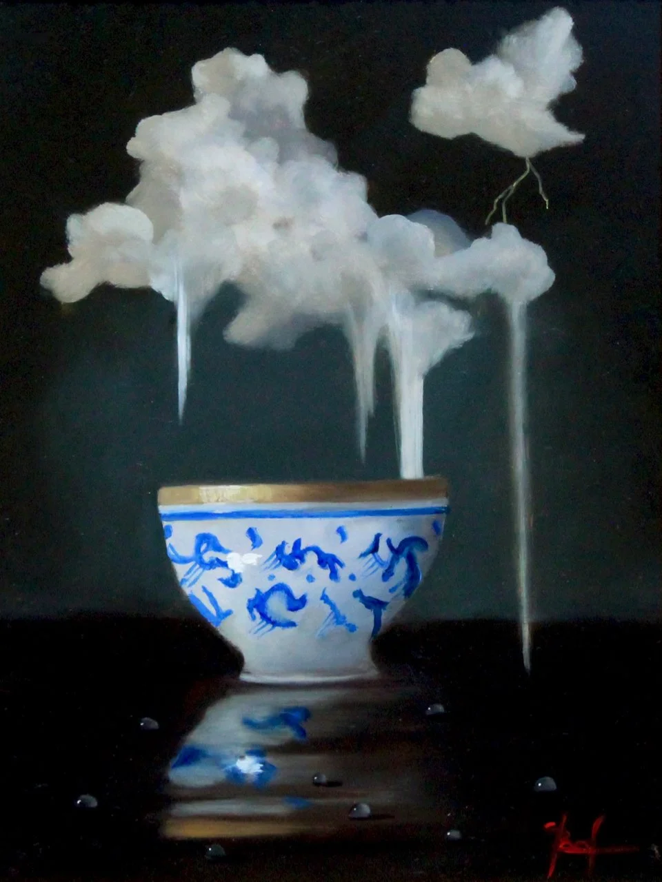 106-127 Cynde Roof %22Raining Good Luck%22 $1900.jpg