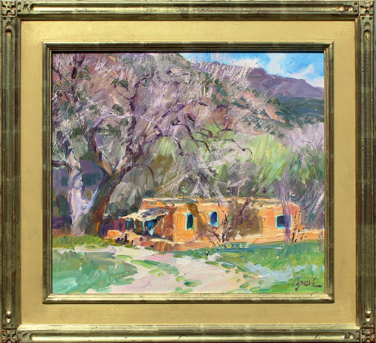 9-91 Walt Gonske %22Rinconada Adobe%22 $,7050-framed.jpg