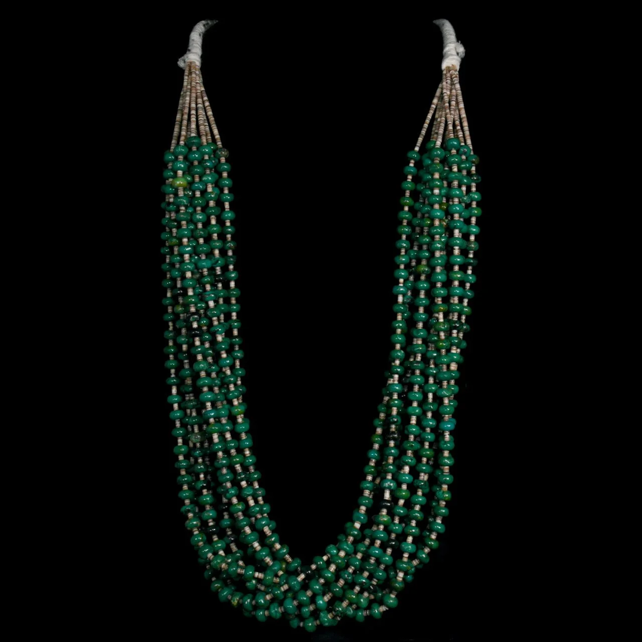 196-2 Timothy Buitun 10 Strand Emerald Valley Turquoise Necklace 18%22 $795.jpeg
