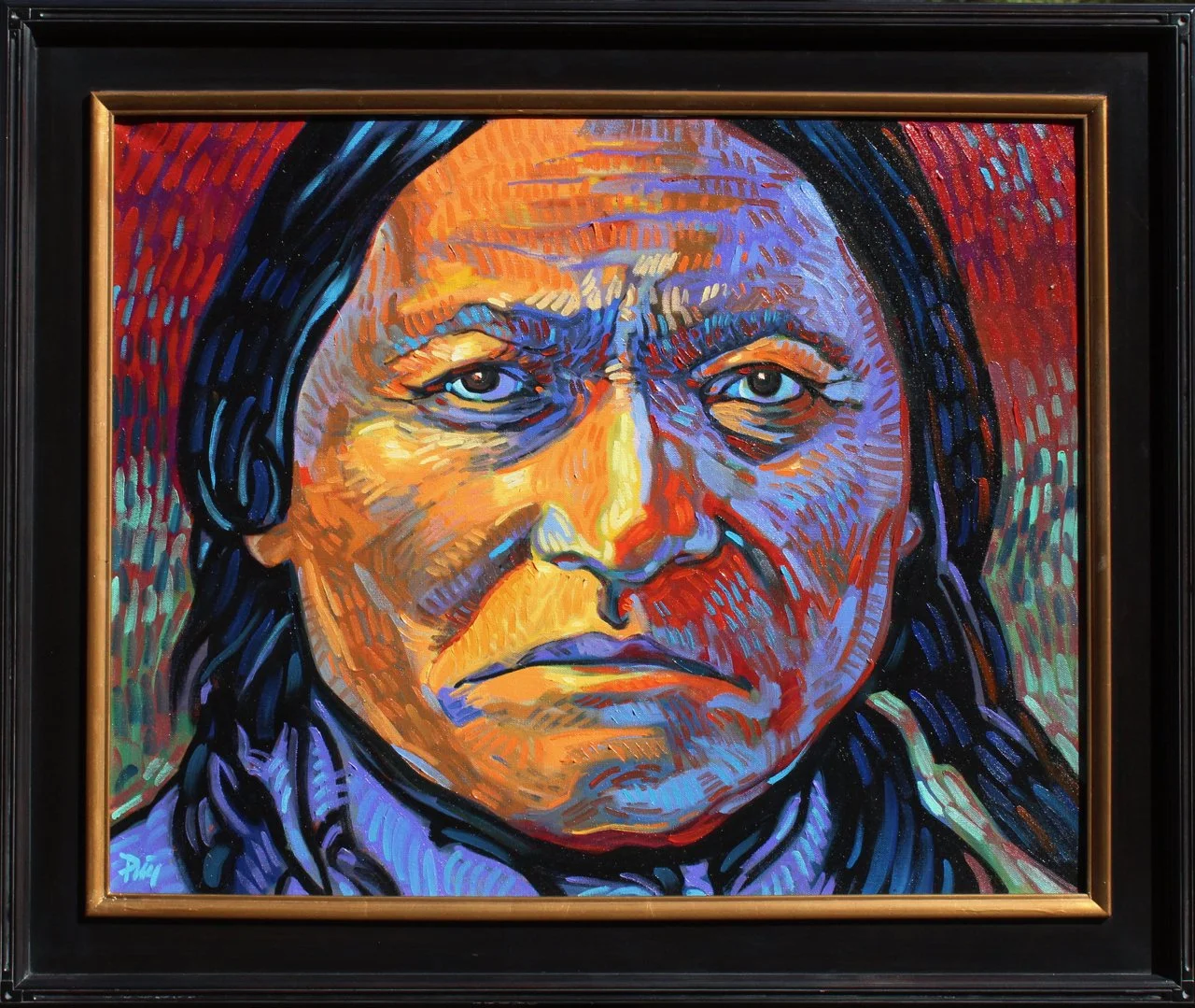 170-60 Brad Price %22Sitting Bull%22 $3800-framed.jpg
