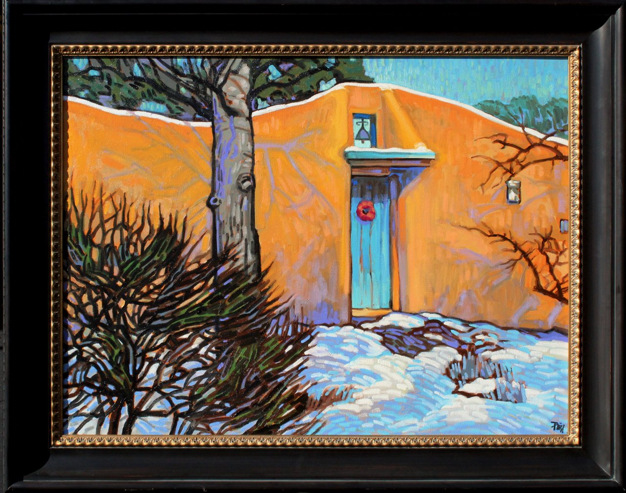 170-54 Brad Price %22Santa Fe Christmas%22 $5800-framed.jpg