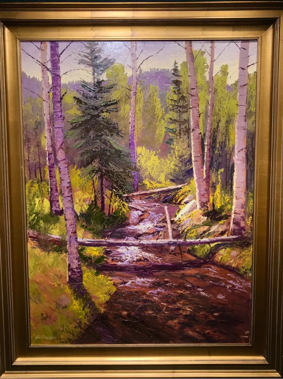 5-195 Ken Daggett %22Stream Thru the Aspens%22 $4800-framed.jpg