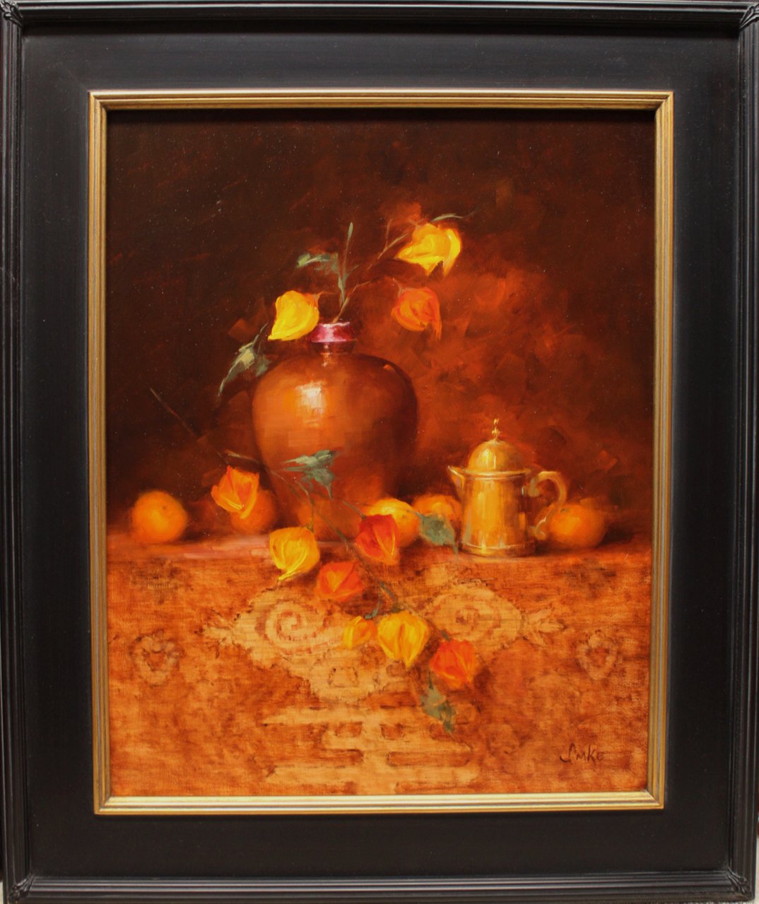 10-270 Denise Imke %22Antique Rug and  Chineses Lanterns%22 $3,150-framed.jpg