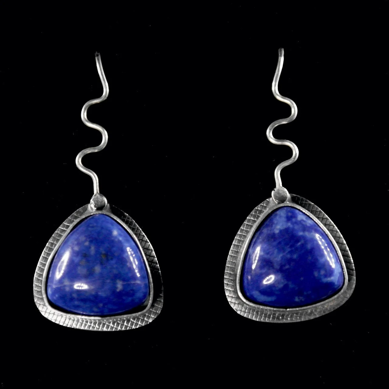 45-921 Margie Melby Fine Silver with Lapis French Hook Earrings $295.jpeg