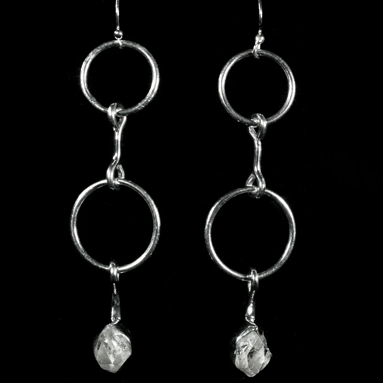 50-947 Sterling Silver with Herkimer Diamond Earrings $278.jpeg